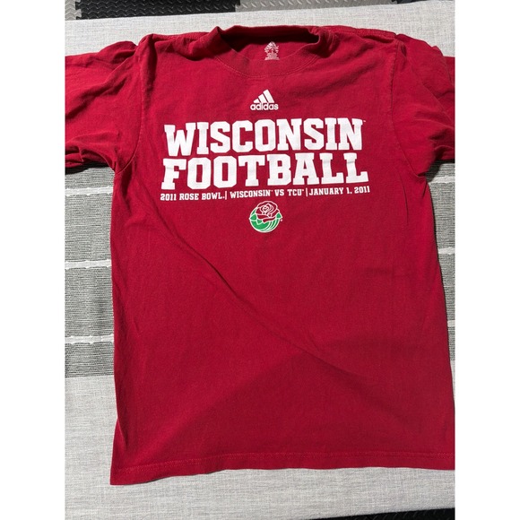 adidas Other - Adidas Wisconsin Football 2011 Rose Bowl Wisconsin vs TCU T Shirt Mens